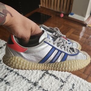 Adidas Kamanda Silver and Blue Micropacer Shoes